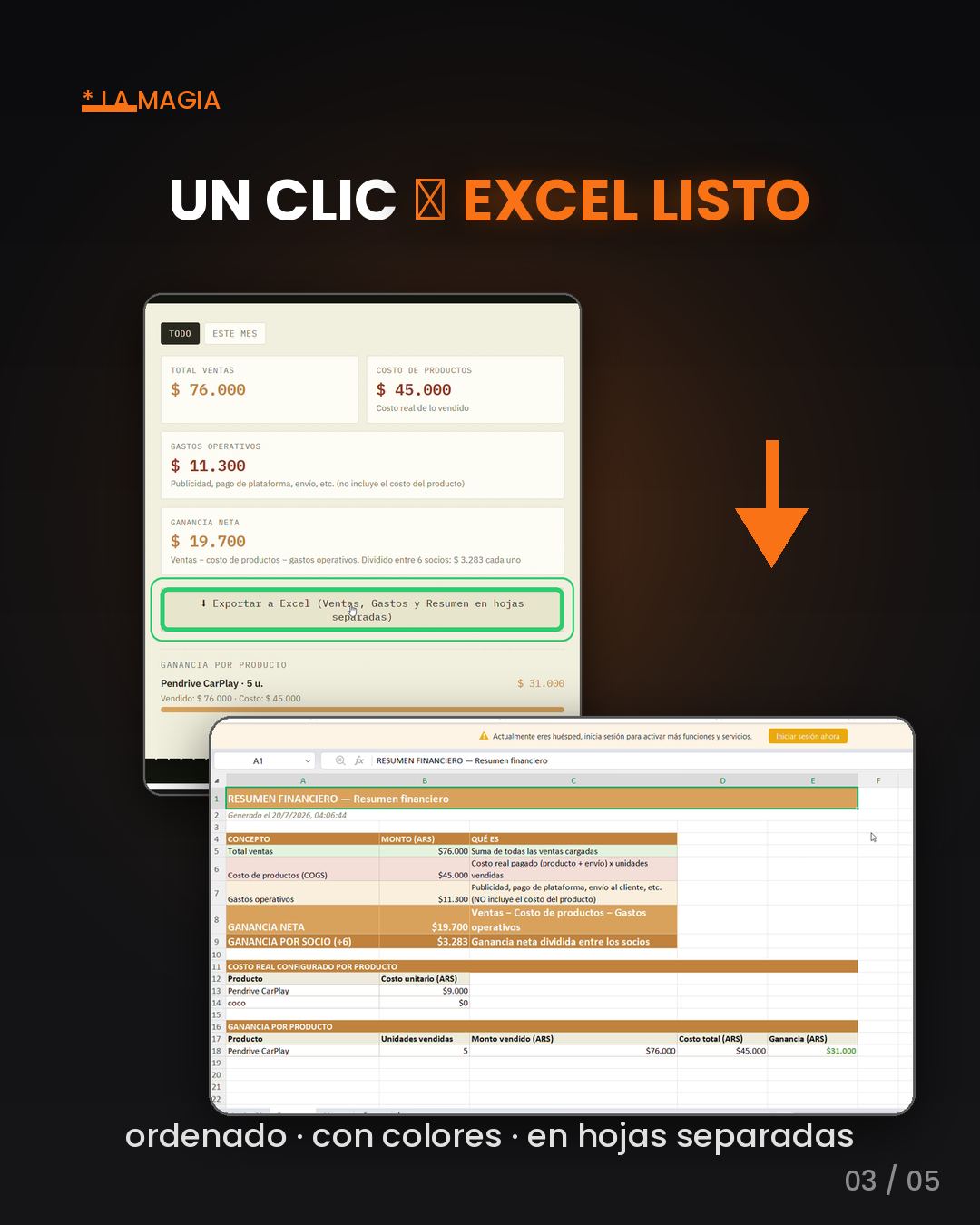 App de Finanzas para Emprendedores — Control de Ventas y Gastos con Excel Automático
